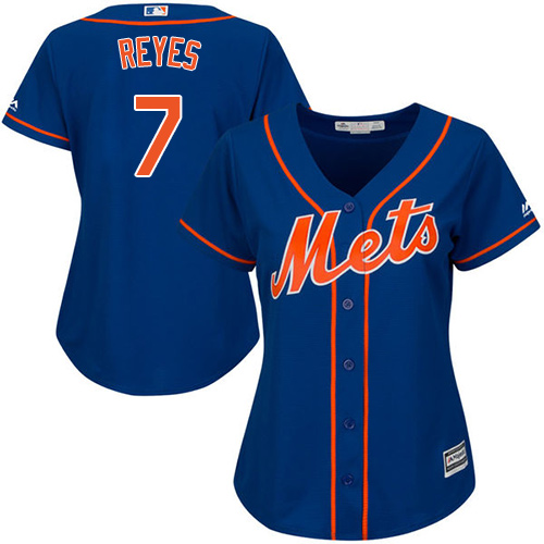 Mets #7 Jose Reyes Blue Alternate Women's Stitched MLB Jersey